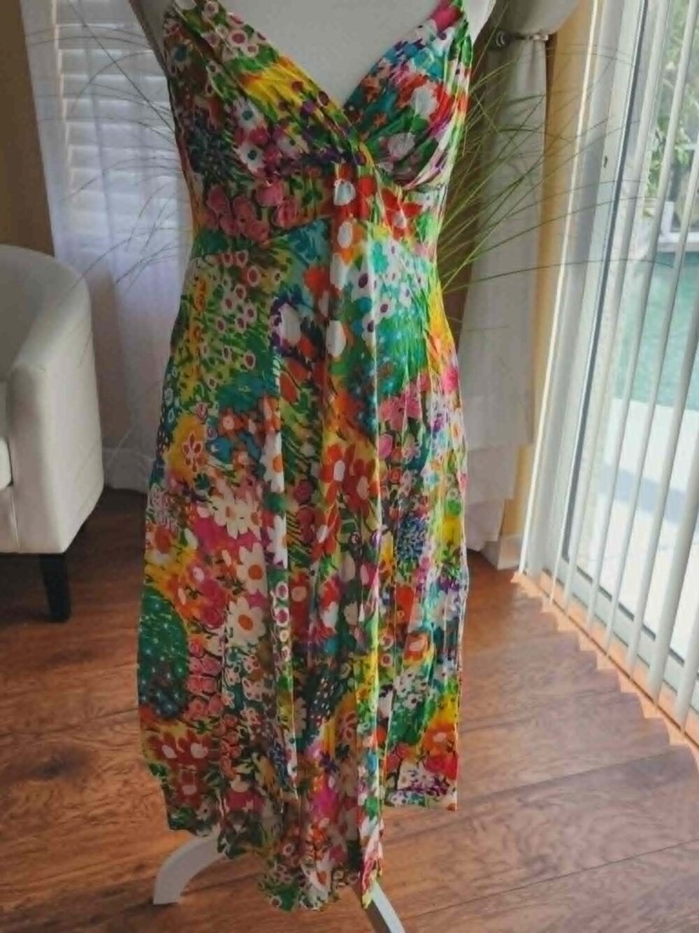 Vintage Jams World Hawaiian Floral Midi Dress